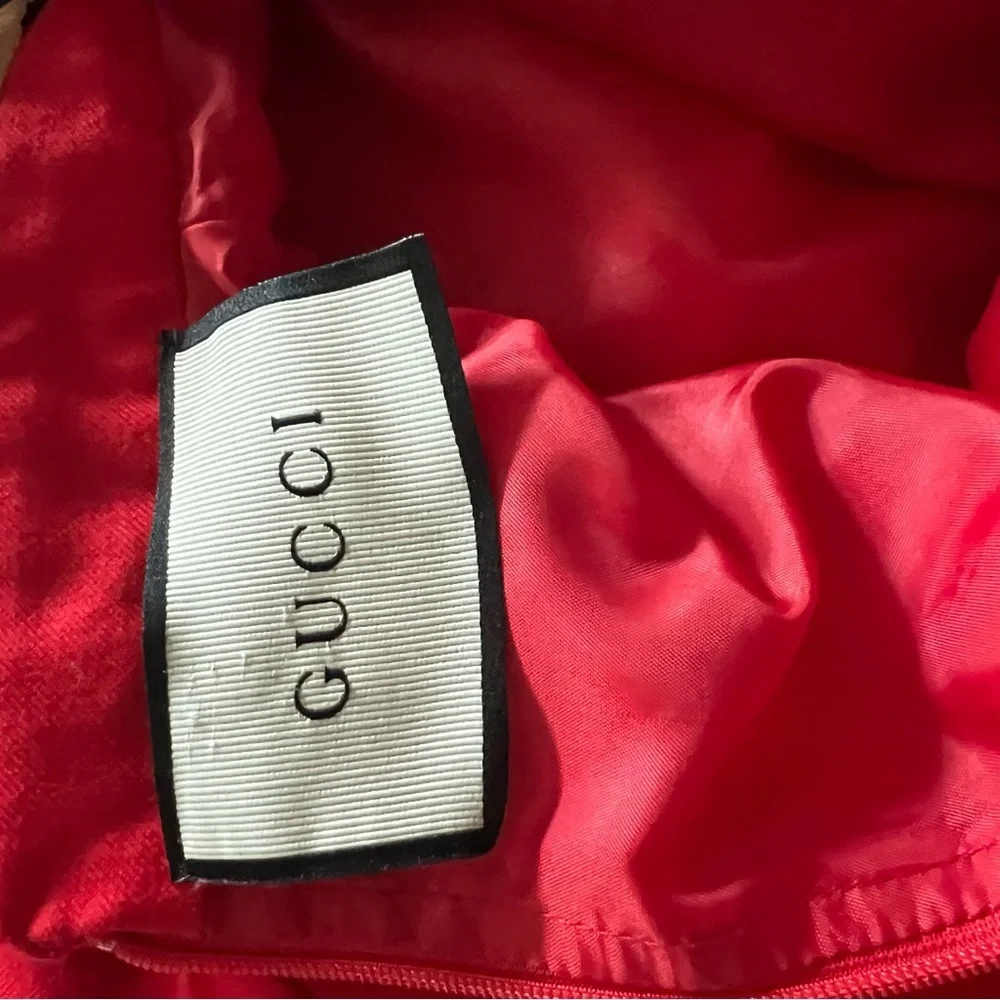 GUCCI with leopard Print Red Dress.